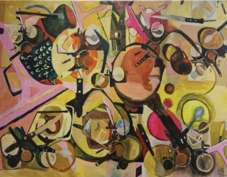 <span>&nbsp;Kitchens series # 15<br>Acrylic on canvas&nbsp;<br>120x 80 cm&nbsp;<br></span>